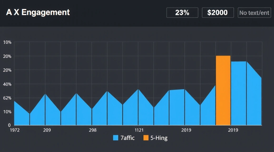 A detailed graph showing website traffic and user engagement data